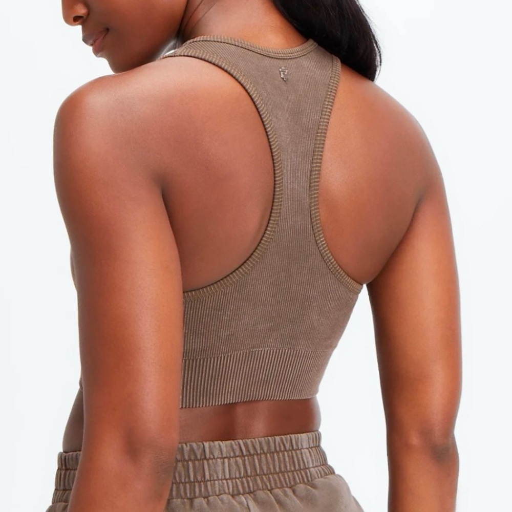 Fabletics Seamless Ribbed Bra + Lounge Shorts Set - image 2